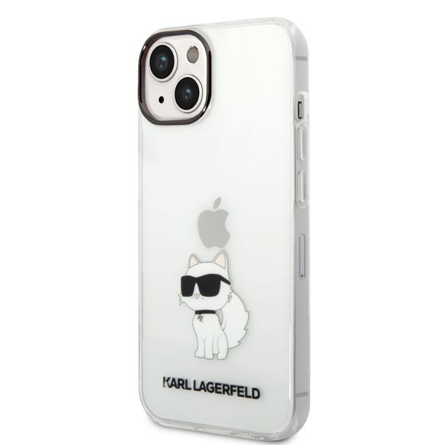 Karl Lagerfeld Translucent Choupette NFT Zadní Kryt pro iPhone 14 Plus Transparent