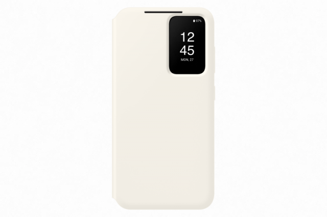 Flipové pouzdro Smart Clear View Wallet Case pro Samsung Galaxy S23 EF-ZS911CUEGWW cream