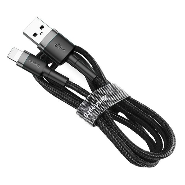 Baseus Cafule Cable USB for Lightning 2.4A 0.5M Grey + Black