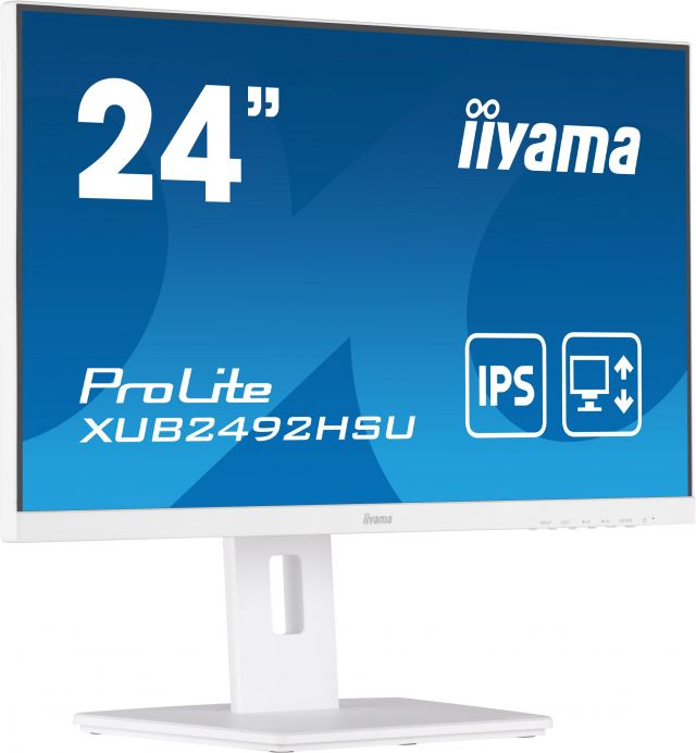 Monitor iiyama ProLite XUB2492HSU-W5 24" IPS LED 4ms 75Hz /HDMI DP VGA/ FlickerFree Biały