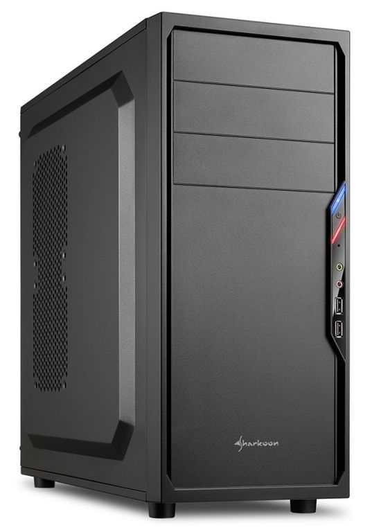 Sharkoon skříň VS4-S / Middle Tower / 2x USB2.0 / černá