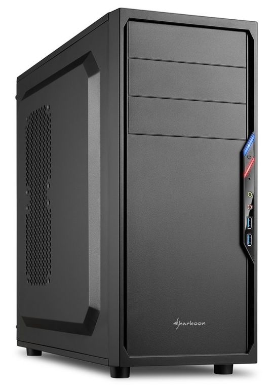 Sharkoon skříň VS4-V / Middle Tower / 2x USB3.0 / černá