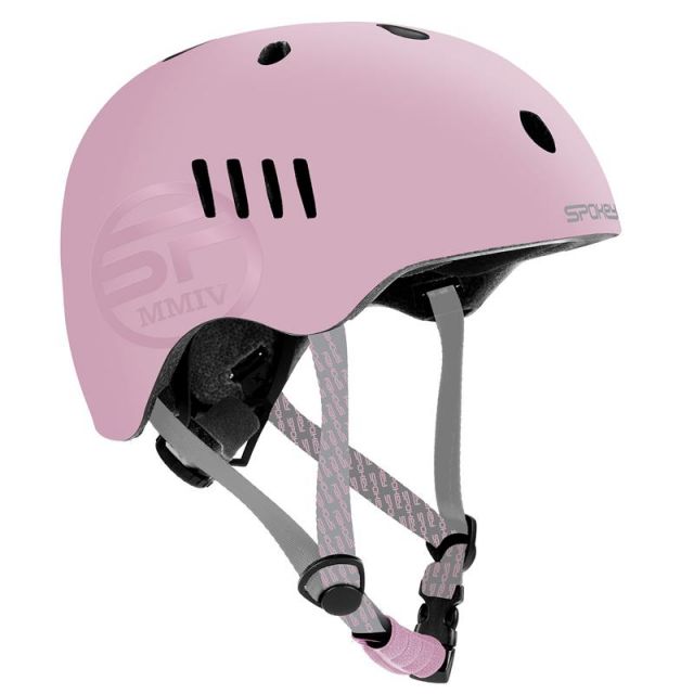  Juniorská cyklistická BMX přilba Spokey PUMPTRACK IN-MOLD, 54-58 cm, růžová