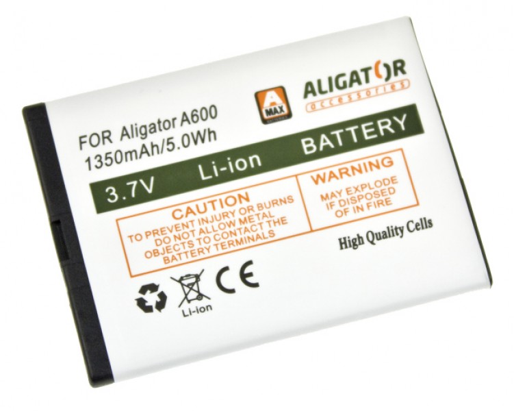 Baterie ALIGATOR A430, A600, A610, A620, A670, A680, Li-Ion 1350 mAh, originální