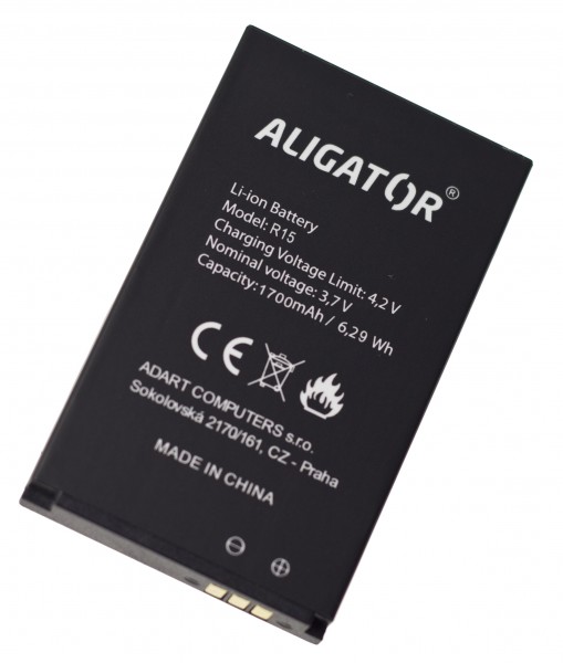 Baterie ALIGATOR R15 eXtremo, Li-Ion 1700 mAh, originální