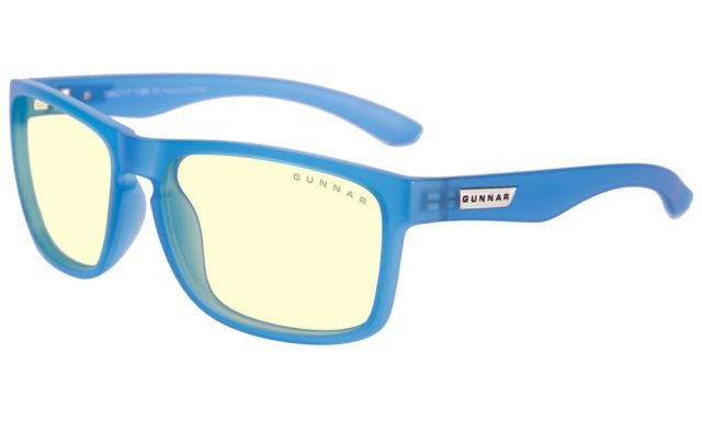 GUNNAR kancelářske/herní brýle INTERCEPT POP COBALT BLUE * jantárová skla * BLF 65 * GUNNAR focus
