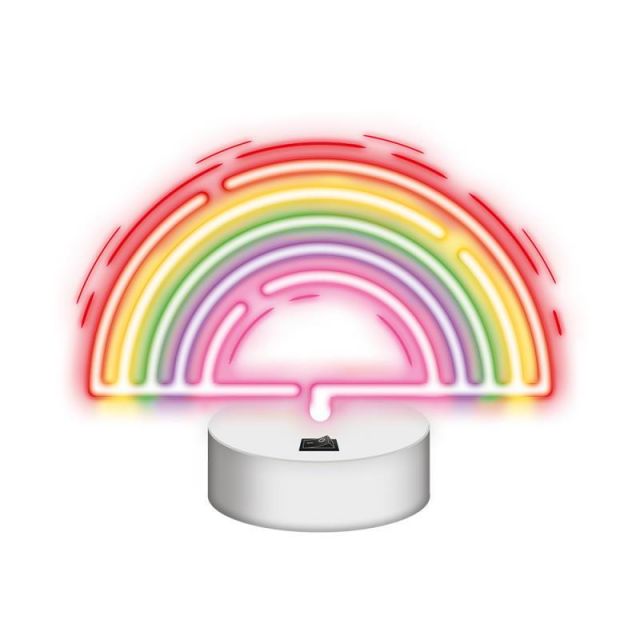 Dekorativní LED neon na stojanu Duha barevná