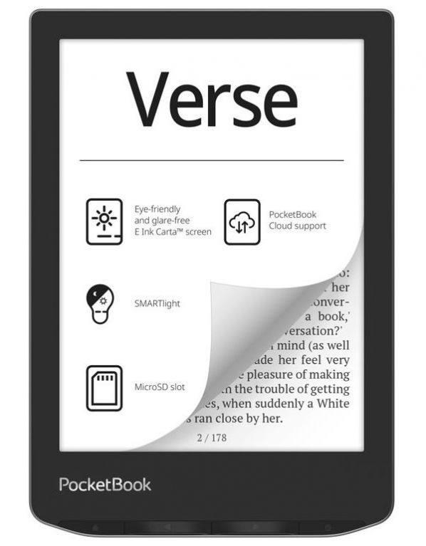 POCKETBOOK e-book reader 629 Verse Mist Grey/ 8GB/ 6"/ Wi-Fi/ USB-C/ čeština/ šedá