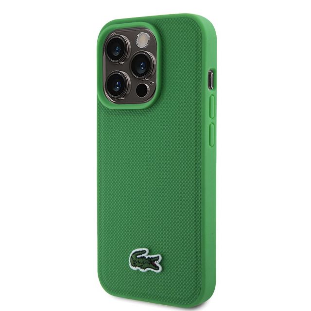 Lacoste Iconic Petit Pique Woven Logo Magsafe Zadní Kryt pro iPhone 15 Pro Max Green