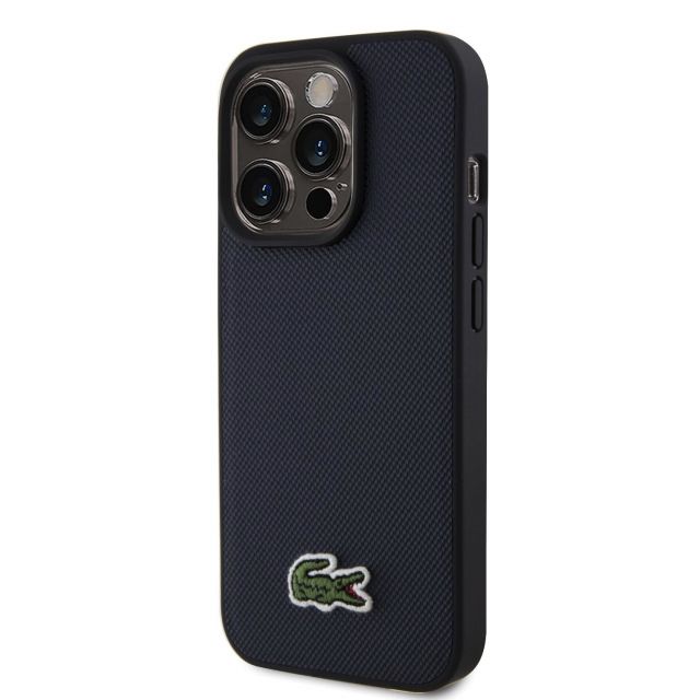 Lacoste Iconic Petit Pique Woven Logo Magsafe Zadní Kryt pro iPhone 15 Pro Max Navy